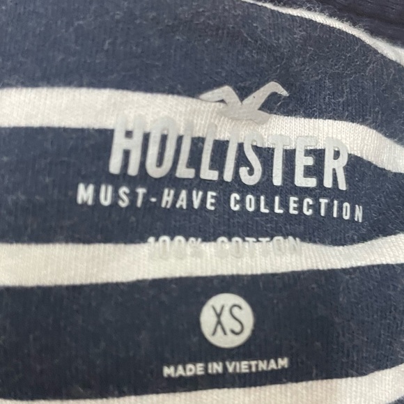Hollister navy blue and white striped tee with logo / XS / Excellent condition - Picture 11 of 13